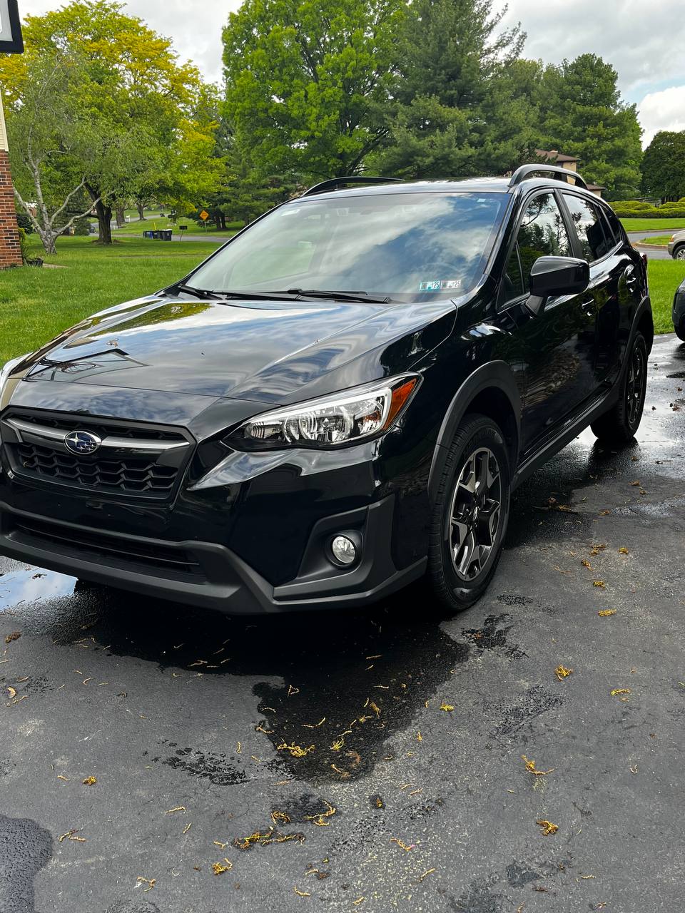 express auto detail in bucks county after exterior detail on subaru suv using mobile detailing service